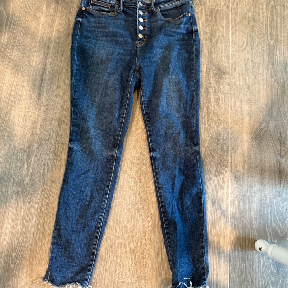 Judy Blue Women’s Sz 13/31 Skinny Fit Jeans Blue Button Fly Style JB82318DK